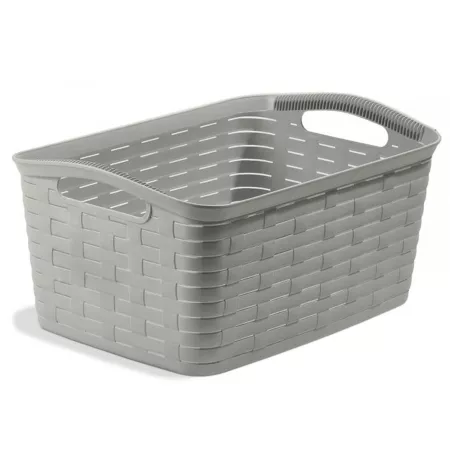 Cesta Plástica Clásica con Asas - Práctica y Resistente