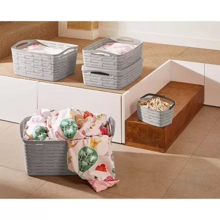 Cesta Plástica Clásica con Asas - Práctica y Resistente