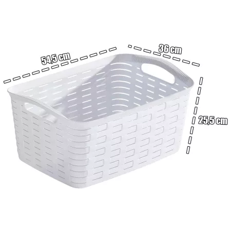 Cesta Plástica Clásica con Asas - Práctica y Resistente