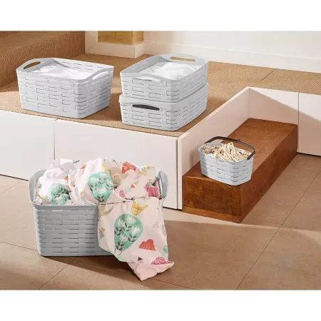 Cesta Plástica Clásica con Asas - Práctica y Resistente