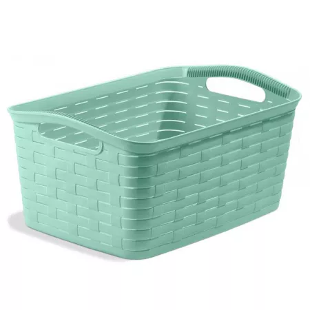 Cesta Plástica Clásica con Asas - Práctica y Resistente