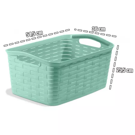 Cesta Plástica Clásica con Asas - Práctica y Resistente