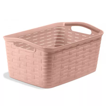 Cesta Plástica Clásica con Asas - Práctica y Resistente