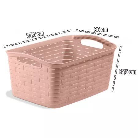 Cesta Plástica Clásica con Asas - Práctica y Resistente