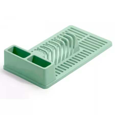 Escurreplatos plástico verde pastel resistente y fácil de limpiar