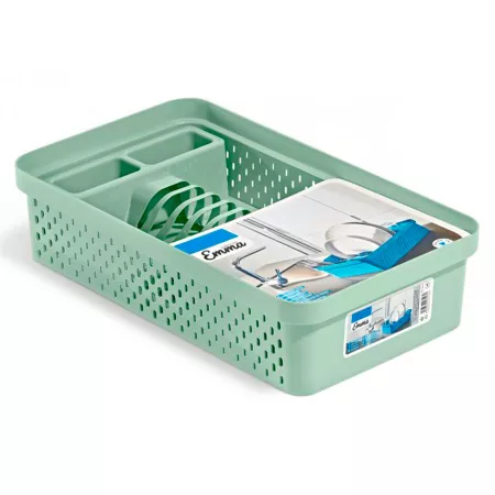 Escurreplatos plástico verde pastel resistente y fácil de limpiar