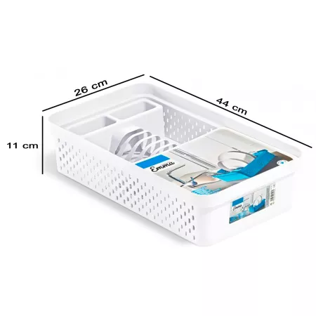 Escurreplatos plástico blanco resistente y fácil de limpiar