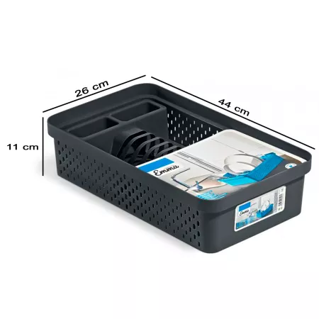 Escurreplatos plástico gris marengo resistente y fácil de limpiar