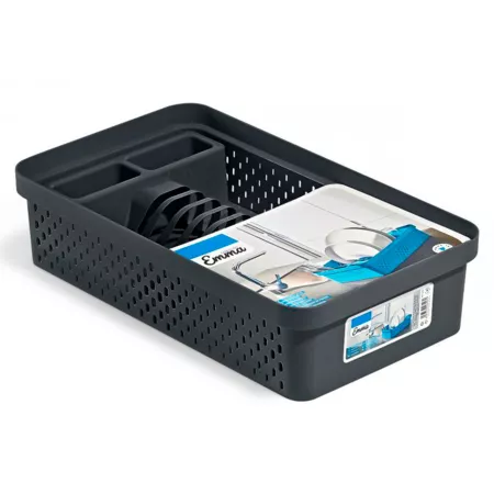 Escurreplatos plástico gris marengo resistente y fácil de limpiar