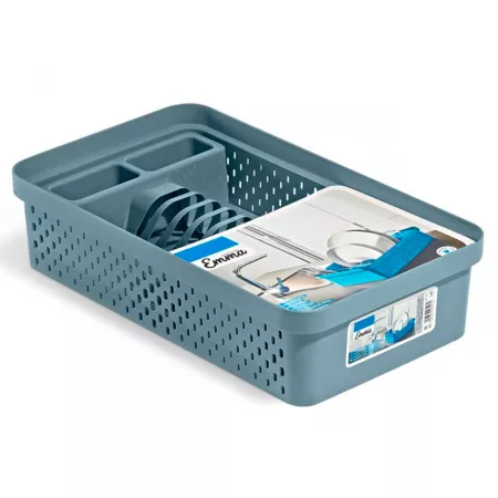 Escurreplatos plástico azul atlántico resistente y fácil de limpiar