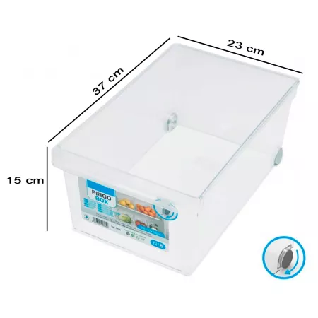 Cajón organizador refrigerador Nº5 transparente, apto uso alimentario