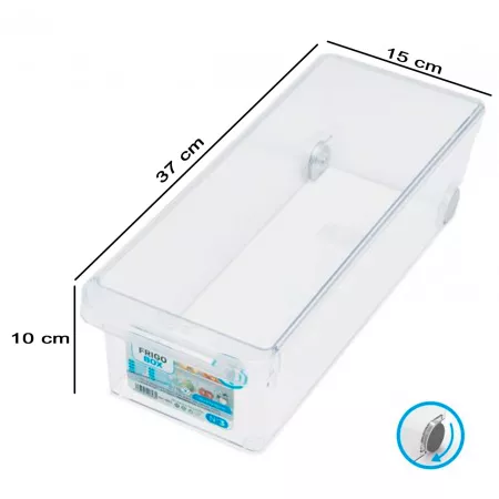 Cajón organizador refrigerador Nº3 transparente, apto uso alimentario