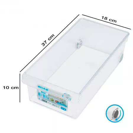 Cajón organizador refrigerador Nº4 transparente, apto uso alimentario