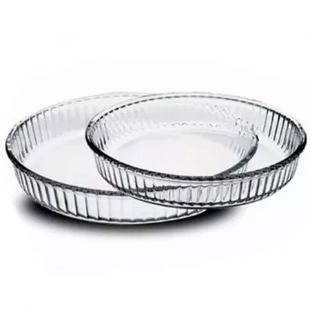 Set 2 Moldes Redondos Vidrio para Tarta - Aptos Horno/Microondas Set 2 Moldes Redondos Vidrio para Tarta - Aptos Horno/Microondas