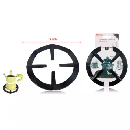 Soporte reductor hierro negro para cafeteras Ø13,4 cm - Gas y camping Soporte reductor hierro negro para cafeteras Ø13,4 cm - Gas y camping
