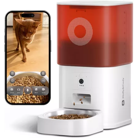 Comedero Automático 6L con Cámara WiFi para Gatos y Perros Blanco