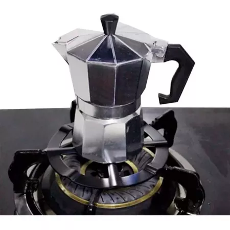 Soporte reductor hierro negro para cafeteras Ø13,4 cm - Gas y camping Soporte reductor hierro negro para cafeteras Ø13,4 cm - Gas y camping