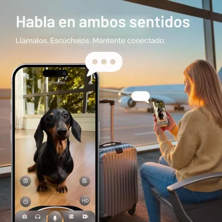 Comedero Automático 6L con Cámara WiFi para Gatos y Perros Blanco