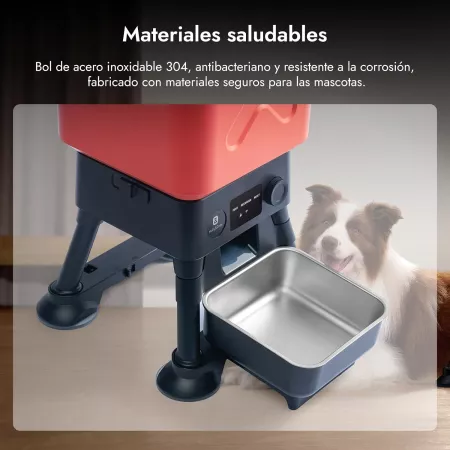 Comedero Automático 14L para Perros Grandes con Antibloqueo