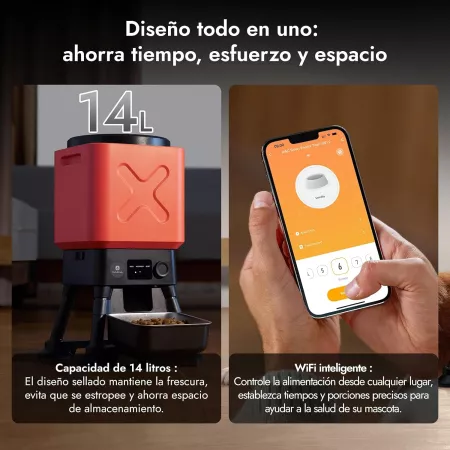Comedero WiFi 14L para Perros Grandes con Control por App