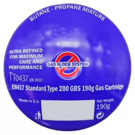 Bombona Gas 190g Butano/Propano para Camping con Bloqueo Bombona Gas 190g Butano/Propano para Camping con Bloqueo