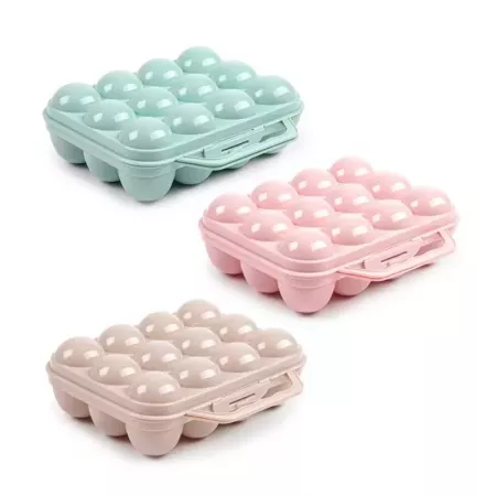 Huevera Plástico 12 Huevos con Tapa | Colores Surtidos España Huevera Plástico 12 Huevos con Tapa | Colores Surtidos España