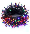 Tradineur - Tira de 140 luces LEDs - Apto para interiores - Función de luz fija e intermitente - 11 Metros - Multicolor