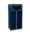 Tradineur - Armario TNT modelo Lidia 160 x 75 x 46 cm, organizador de ropa plegable de tela, ropero tejido no tejido, guardarropa desmontable con cremallera, estante y barra, color aleatorio