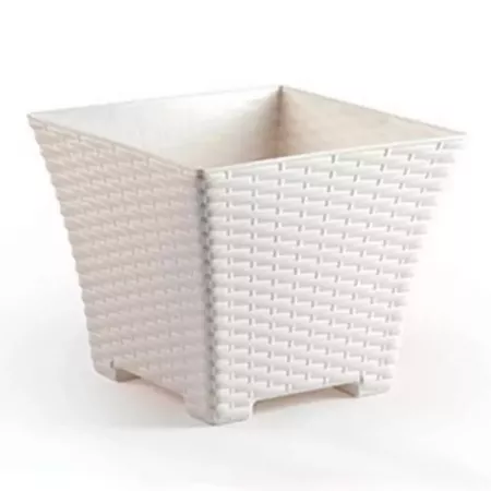Maceta Cuadrada Marfil 21x25x25 cm Plástico Resistente Maceta Cuadrada Marfil 21x25x25 cm Plástico Resistente
