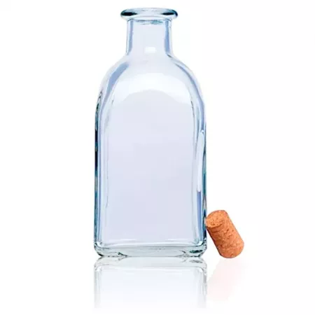 Botella de vidrio 280 ml con tapón de corcho ideal regalo Botella de vidrio 280 ml con tapón de corcho ideal regalo