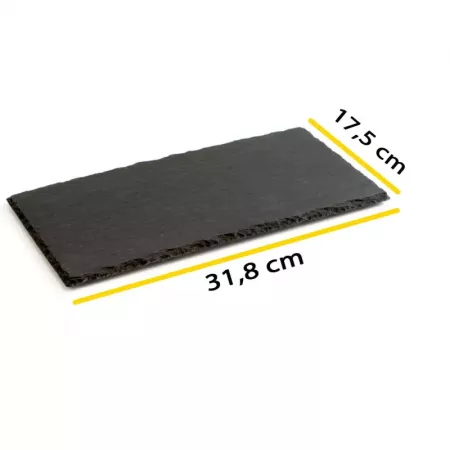 Bandeja de pizarra natural 31,8x17,5 cm con protección antideslizante Bandeja de pizarra natural 31,8x17,5 cm con protección antideslizante