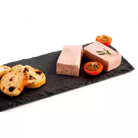 Bandeja de pizarra natural 31,8x17,5 cm con protección antideslizante Bandeja de pizarra natural 31,8x17,5 cm con protección antideslizante