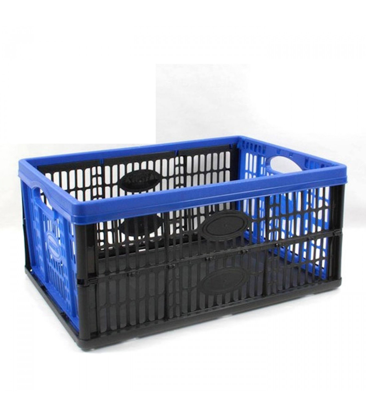 Tontarelli - Caja plástico plegable de 23,6 47,5 x 35 "voila" de color azul de 32 litros. Recipiente de plástico plegable,