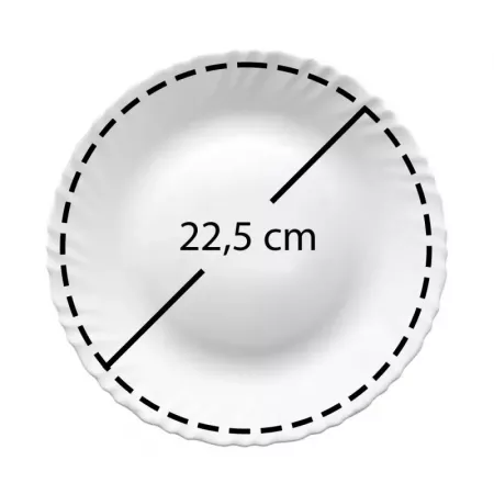 Platillo Hondo Blanco Opal 22,5 cm | Resistente y Lavavajillas Platillo Hondo Blanco Opal 22,5 cm | Resistente y Lavavajillas