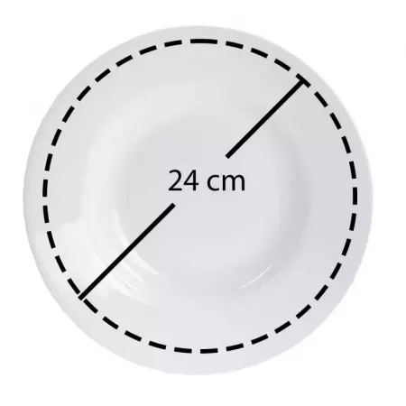 Platillo de Vidrio Opal Blanco 24 cm, Resistente y Lavavajillas Platillo de Vidrio Opal Blanco 24 cm, Resistente y Lavavajillas
