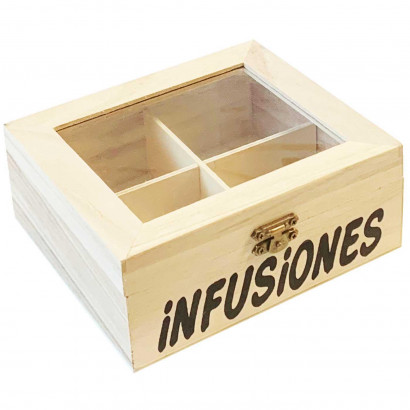 Caja de madera "infusiones"...