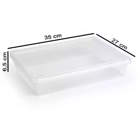 Bandeja Plástica Transparente con Tapa, Segura y Versátil Bandeja Plástica Transparente con Tapa, Segura y Versátil