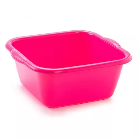 Barreño cuadrado 20L plástico resistente colores surtidos Barreño cuadrado 20L plástico resistente colores surtidos