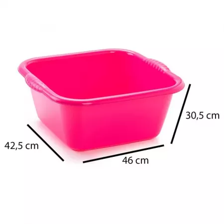 Barreño cuadrado 20L plástico resistente colores surtidos Barreño cuadrado 20L plástico resistente colores surtidos