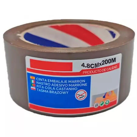 Cinta de Embalaje Marrón 4,8 cm x 200 m – Resistencia Total