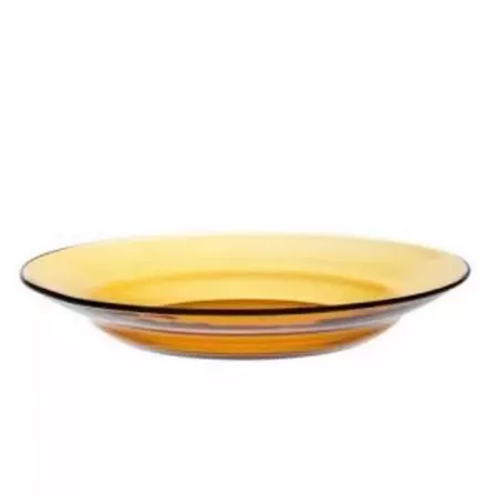 Plato hondo vidrio ámbar 23 cm, apto horno y lavavajillas Plato hondo vidrio ámbar 23 cm, apto horno y lavavajillas