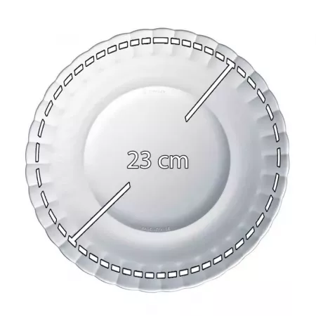 Plato Llano de Vidrio 22,5 cm | Apto Horno y Microondas Plato Llano de Vidrio 22,5 cm | Apto Horno y Microondas