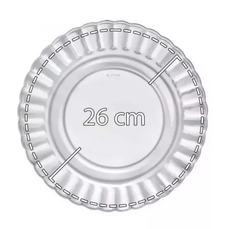 Plato plano vidrio París 26 cm, apto horno y microondas Plato plano vidrio París 26 cm, apto horno y microondas
