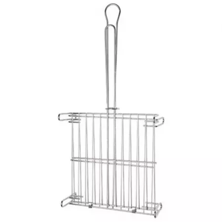 Parrilla Doble Acero 25x25 cm con Mango para Camping y Jardín Parrilla Doble Acero 25x25 cm con Mango para Camping y Jardín