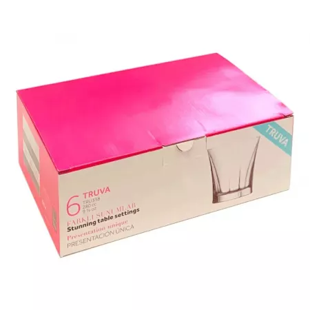 Juego 6 Vasos Cristal 280ml Elegantes, Aptos Lavavajillas Juego 6 Vasos Cristal 280ml Elegantes, Aptos Lavavajillas