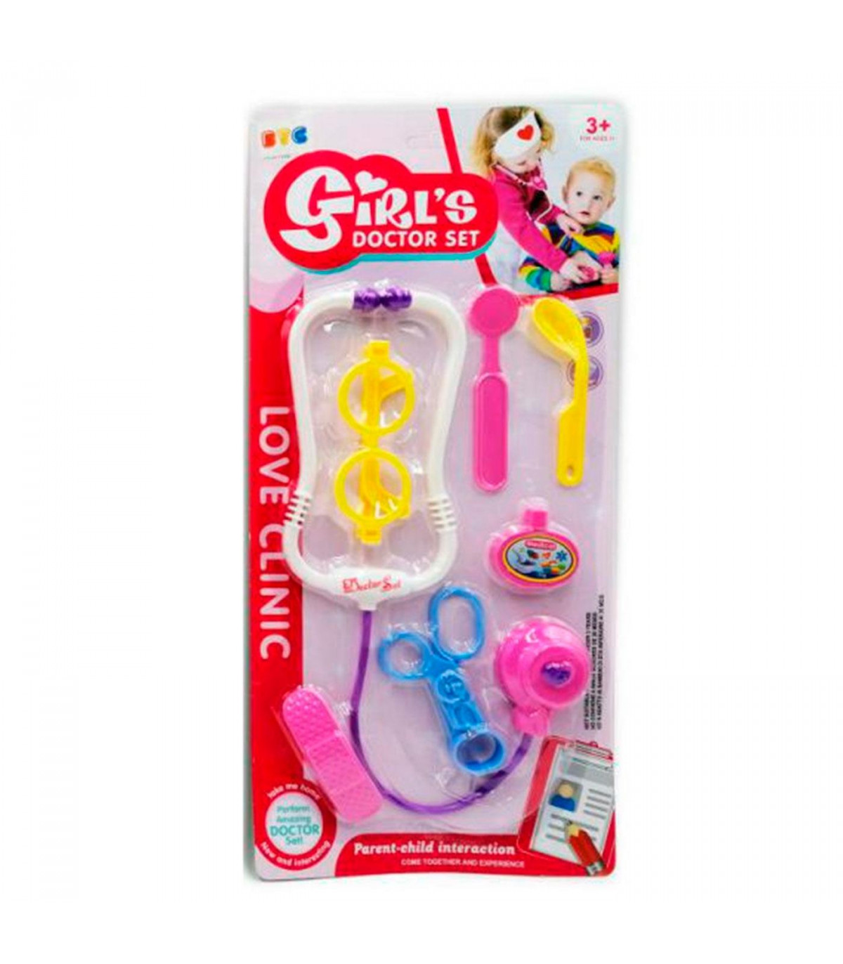 Set de doctora de juguete, plástico, kit infantil con accesorios para jugar a los médicos, pinzas, r