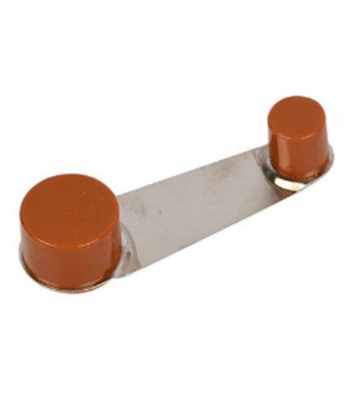 Tope para puerta marrón de acero inoxidable y plástico 10 cm. Retenedor de  puerta adhesivo, protección de pared y muebles