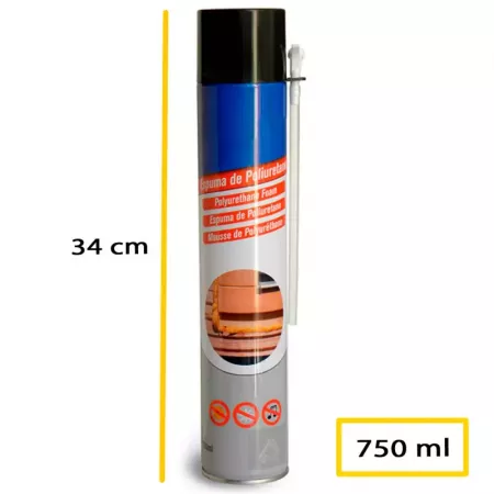 Espuma Poliuretano 750ml Expansión 200% | Aislamiento Efectivo Espuma Poliuretano 750ml Expansión 200% | Aislamiento Efectivo