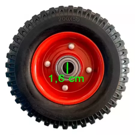 Rueda maciza anti-pinchazos 19,5 cm para carretilla robusta Rueda maciza anti-pinchazos 19,5 cm para carretilla robusta