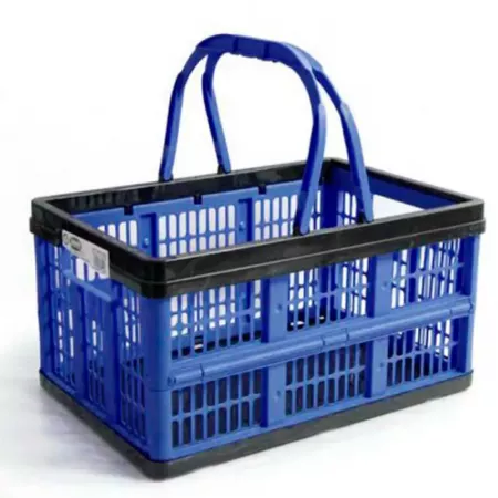 Caja Plegable Plástico 16L Resistente Azul o Rojo Fácil Uso Caja Plegable Plástico 16L Resistente Azul o Rojo Fácil Uso